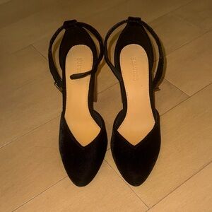Soludos Black Velvet Heels